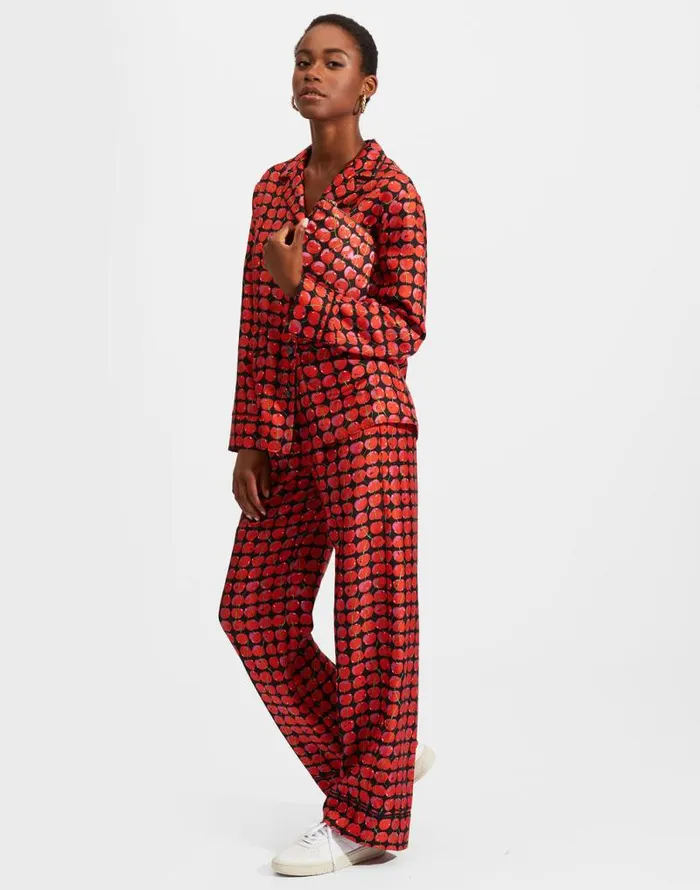 Silk Pajama Black Cherries Women La Double J Loungewear