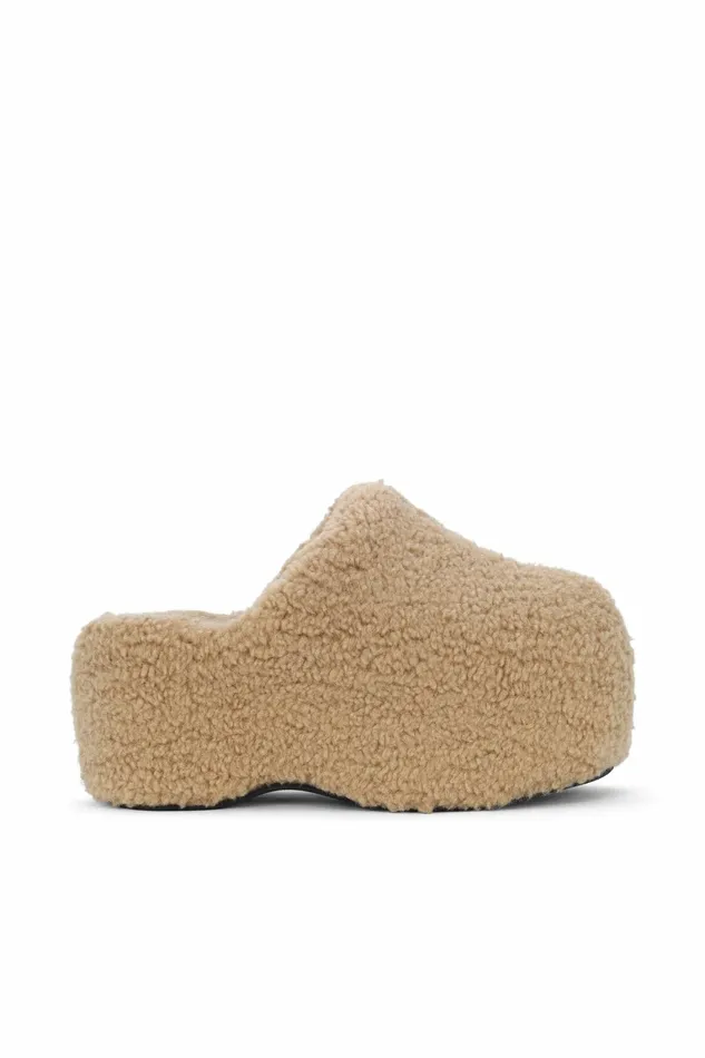 Simon Miller Bubble Clogs Women Platform Bubble Clog Caramel Shearling