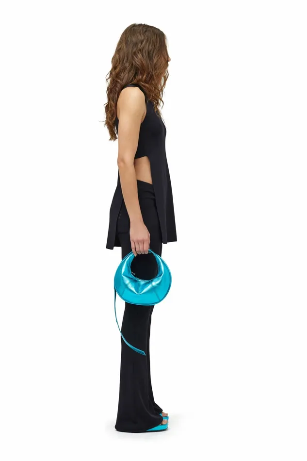 Simon Miller Mini Bags Women Mini Dough Bag With Adjustable Strap Suburban Blue Simon Miller Mini Bags Women Mini Dough Bag With Adjustable Strap Suburban Blue