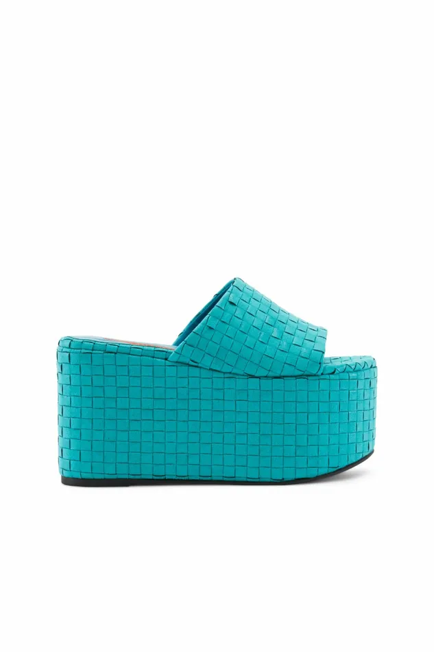 Simon Miller Platforms Women Blackout Platform Suburban Blue Checkerboard