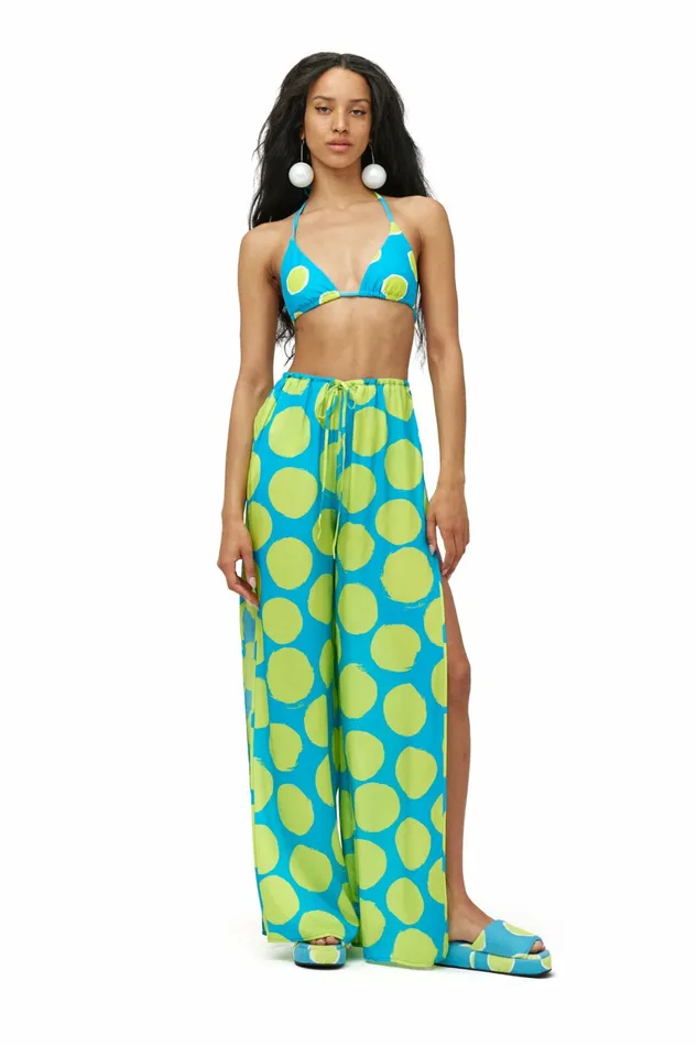 Simon Miller Prints Women Bwai Bikini Top Suburban Blue Valley Green Dot Print Simon Miller Prints Women Bwai Bikini Top Suburban Blue Valley Green Dot Print