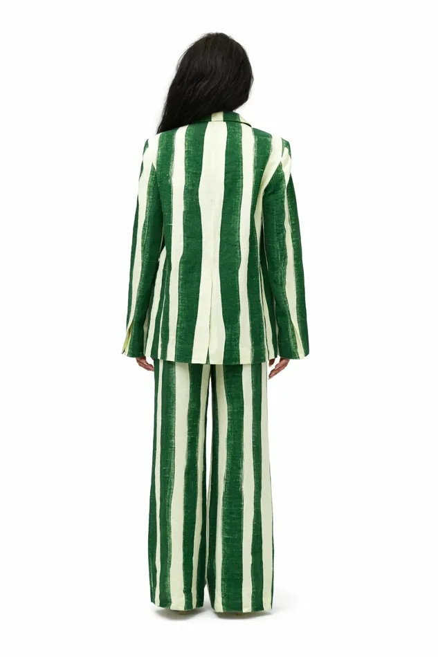 Simon Miller Prints Women Linen Lennox Jacket Custard Joot Stripe Simon Miller Prints Women Linen Lennox Jacket Custard Joot Stripe