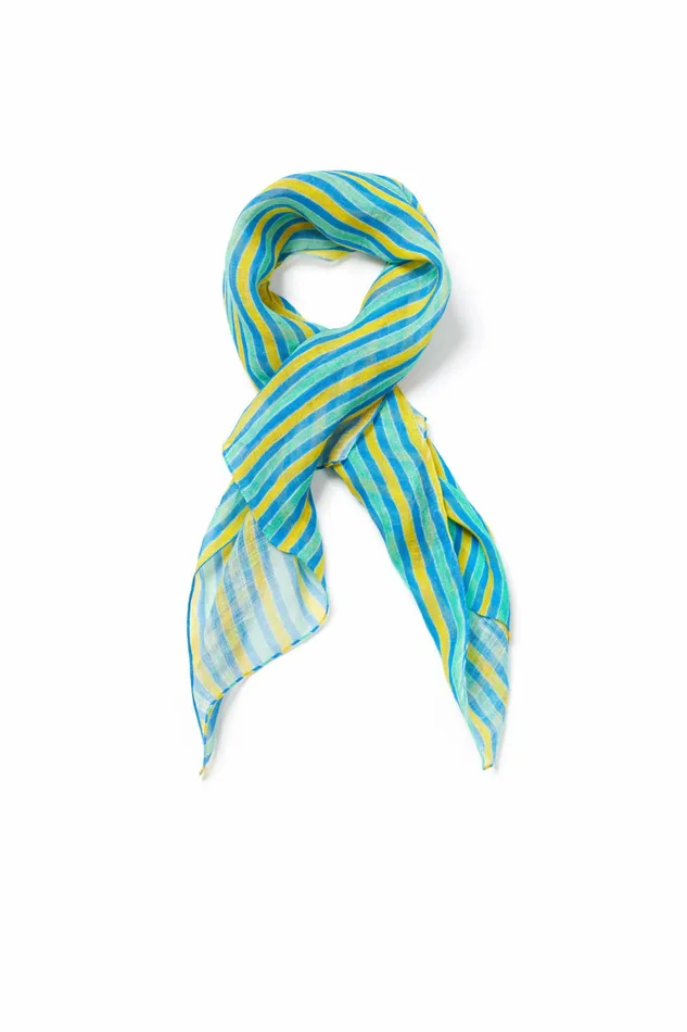 Simon Miller Prints Women Sm X Mango Linen Foulard Stripe Scarf Multi Stripe Simon Miller Prints Women Sm X Mango Linen Foulard Stripe Scarf Multi Stripe