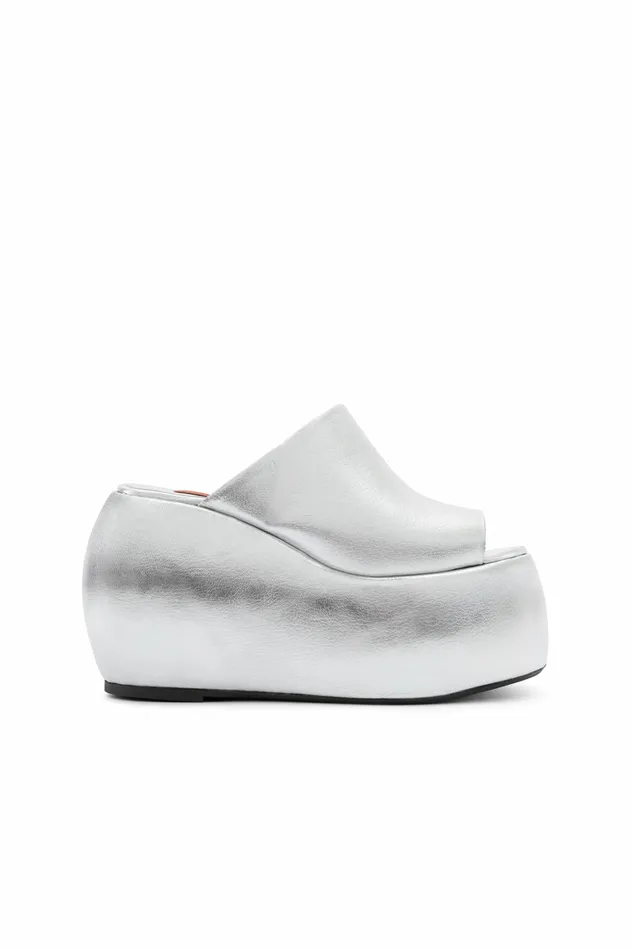 Simon Miller Sandals Women Platform Bubble Wedge Silver