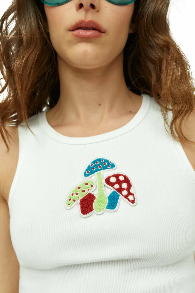 Simon Miller Tees Women Waza Tank Mushroom Graphic Simon Miller Tees Women Waza Tank Mushroom Graphic