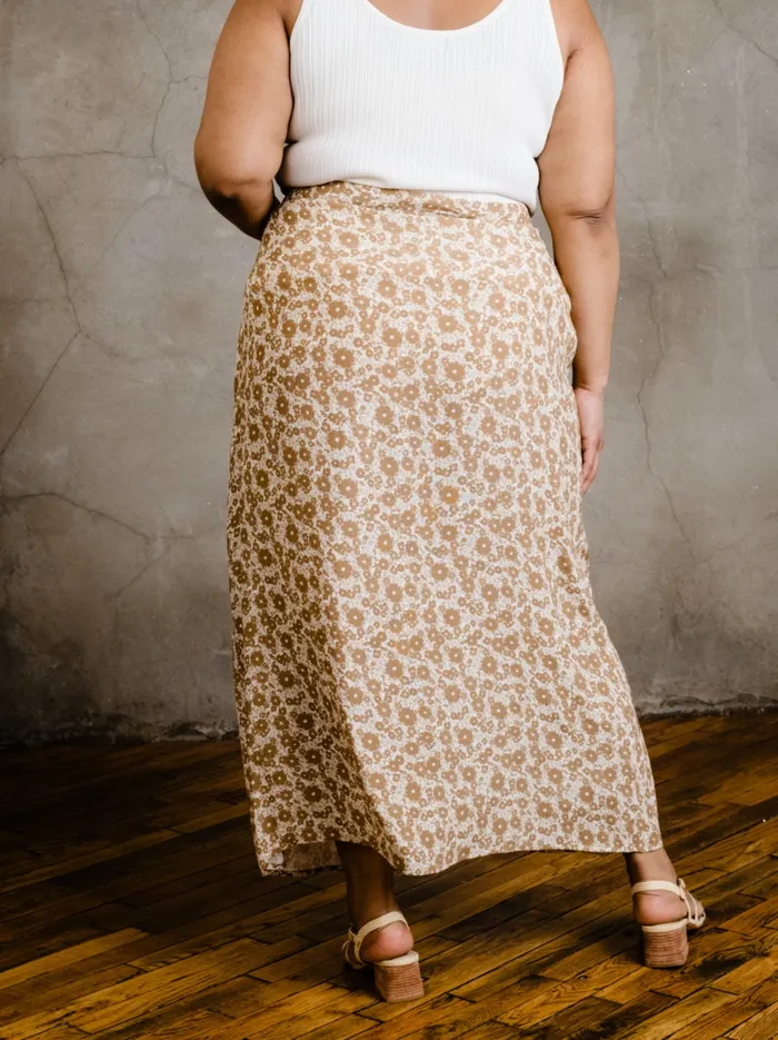 Skirts Jianna Wrap Maxi Skirt Russet Blooming Floral Able Women