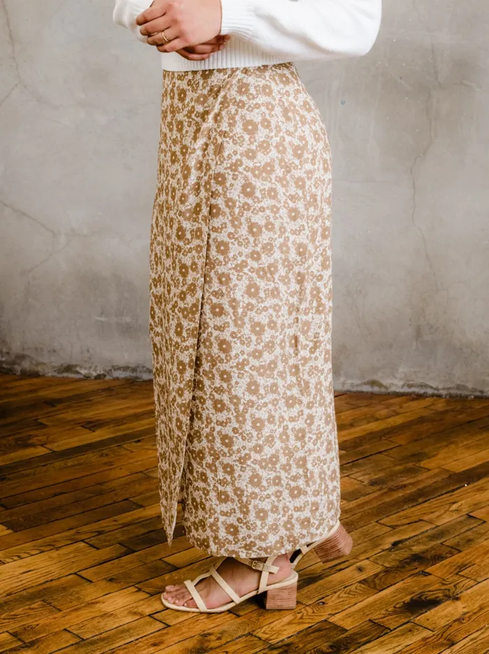 Skirts Jianna Wrap Maxi Skirt Russet Blooming Floral Able Women
