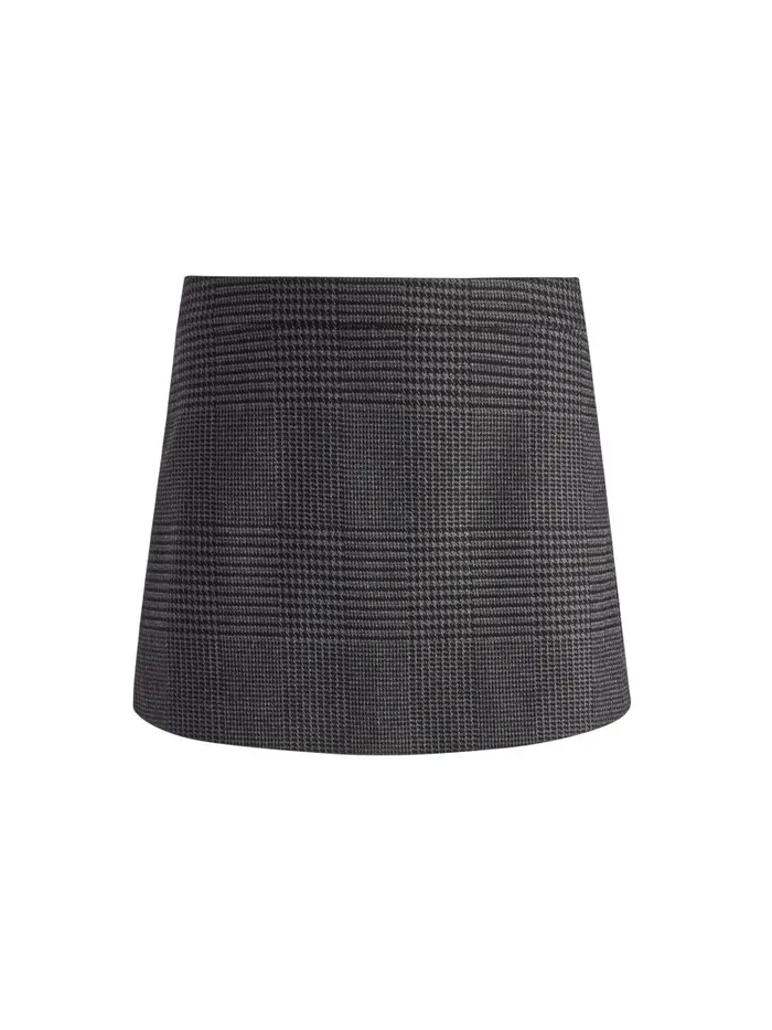 Skirts Women Alice Olivia MACE MINI SKORT Charcoal Grey Melange