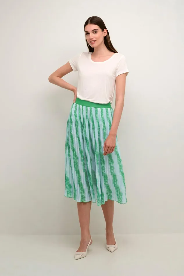 Skirts Women CULTURE CUcarly Skirt Tiedye Green Light Blue