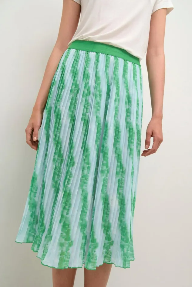 Skirts Women CULTURE CUcarly Skirt Tiedye Green Light Blue