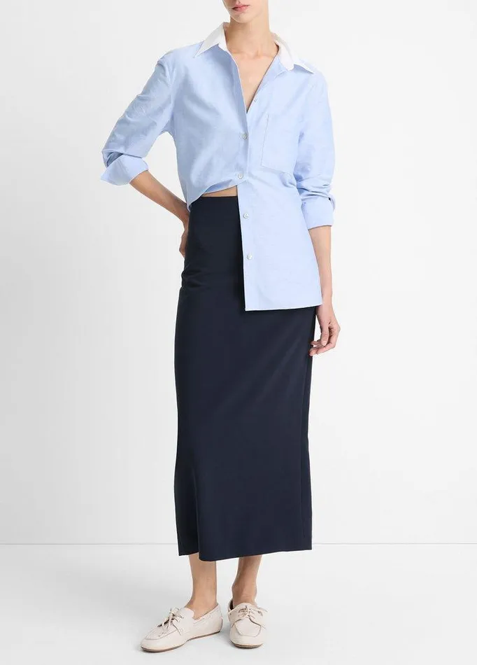 Skirts Women Vince Long Pencil Skirt Coastal Blue