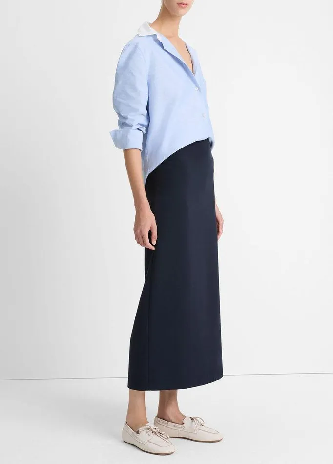Skirts Women Vince Long Pencil Skirt Coastal Blue Skirts Women Vince Long Pencil Skirt Coastal Blue