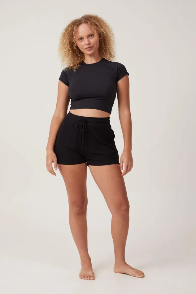 Sleep Recovery Relaxed Short True Black Women Cotton On Shorts
