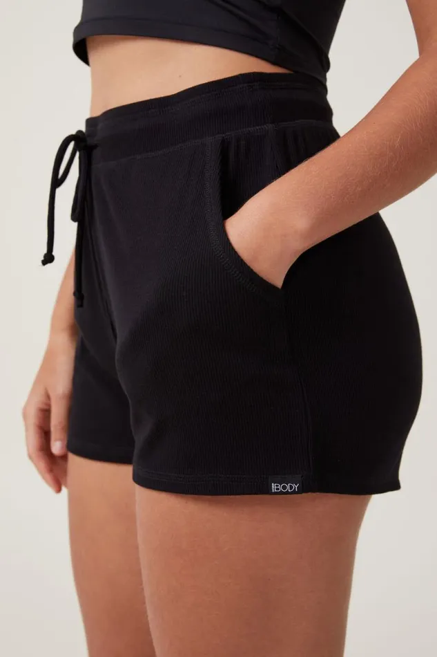 Sleep Recovery Relaxed Short True Black Women Cotton On Shorts Sleep Recovery Relaxed Short True Black Women Cotton On Shorts