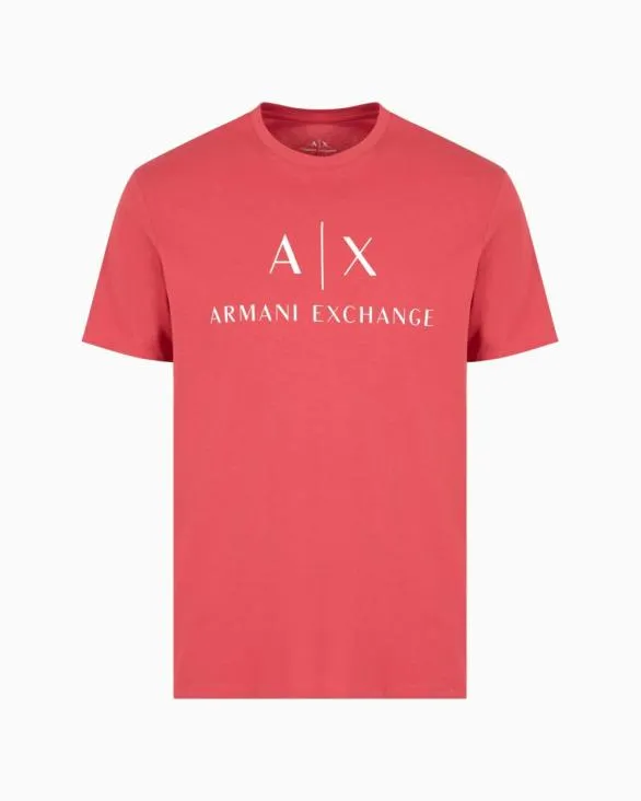 Slim Fit Jersey Tshirt With Logo Red Men Armani TShirts