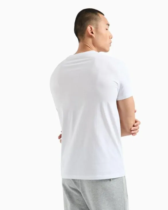 Slim Fit Tshirt In Pima Cotton Jersey White Men Armani Pima TShirts Slim Fit Tshirt In Pima Cotton Jersey White Men Armani Pima TShirts