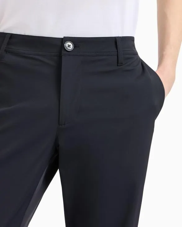 Slim Fit Trousers In Ultra Stretch Twill Blue Men Armani Matching Sets Slim Fit Trousers In Ultra Stretch Twill Blue Men Armani Matching Sets