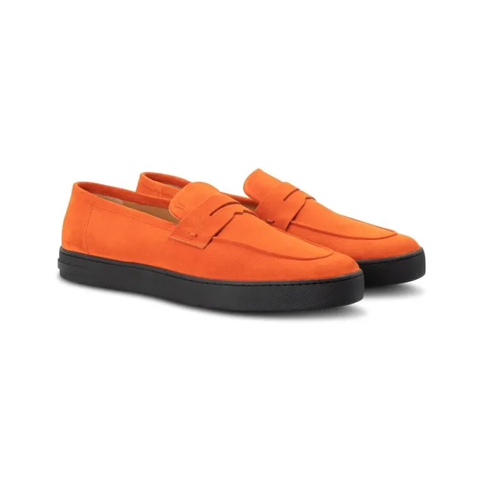 Slipon Men Moreschi Orange Suede Slip On