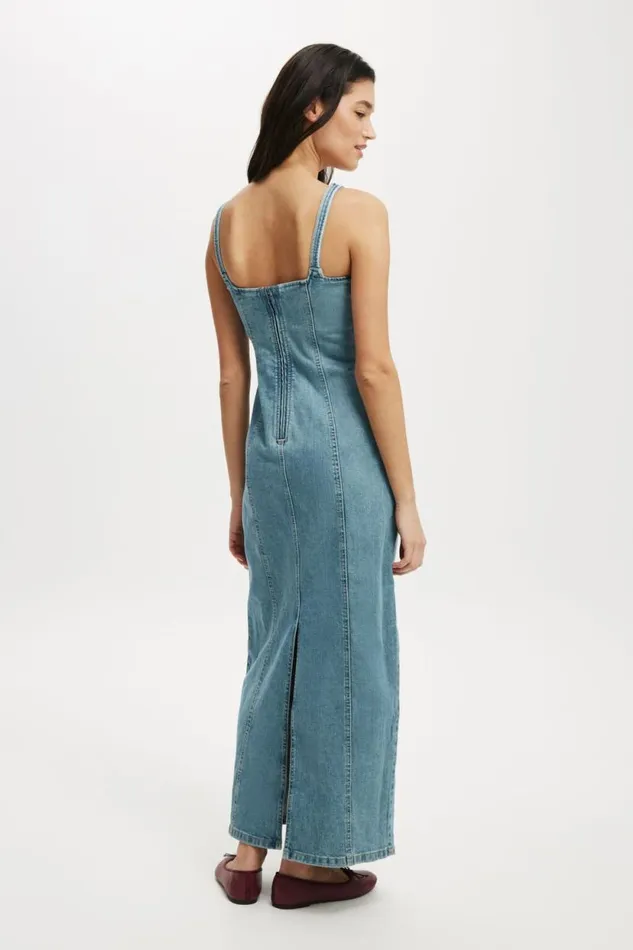 Sloan Denim Maxi Dress Jewel Blue Women Cotton On Skirts