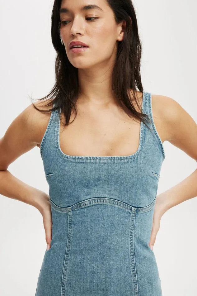 Sloan Denim Maxi Dress Jewel Blue Women Cotton On Skirts