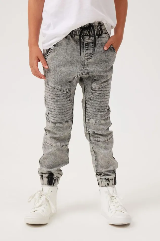 Slouch Jogger Jean Whitehaven Light Grey Boys Cotton On Pants and Jeans