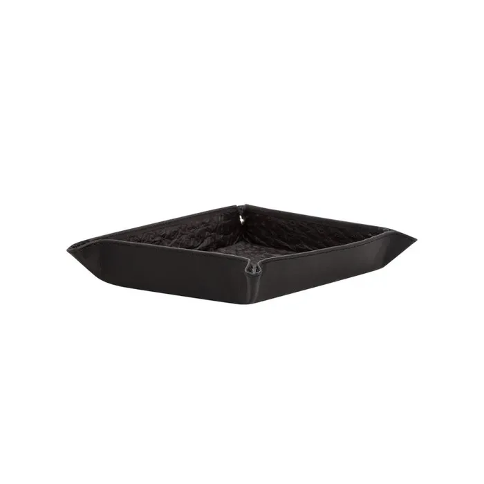 Small Leather Goods Men Moreschi Black Leather Trinket Tray