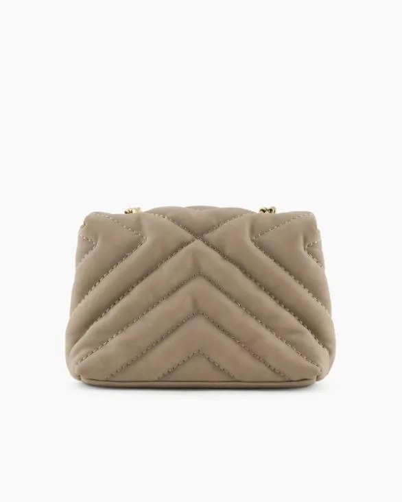 Small Quilted Shoulder Bag With Chain Beige Women Armani Mini Bags Small Quilted Shoulder Bag With Chain Beige Women Armani Mini Bags