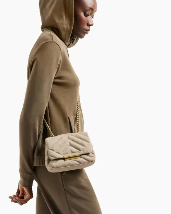 Small Quilted Shoulder Bag With Chain Beige Women Armani Mini Bags Small Quilted Shoulder Bag With Chain Beige Women Armani Mini Bags