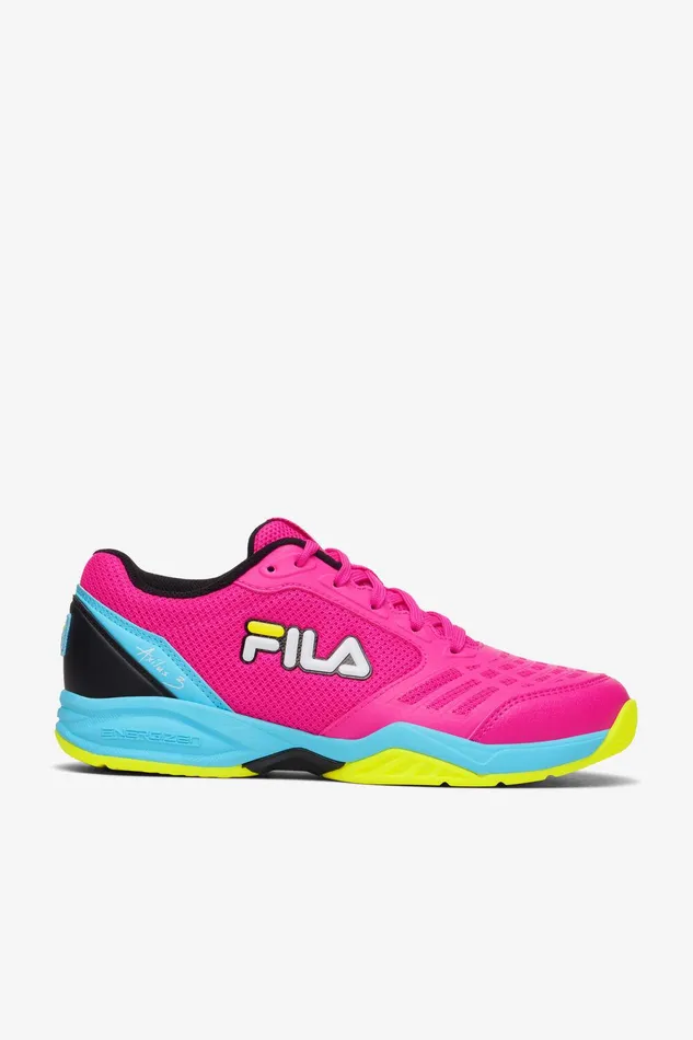Sneakers Kids Fila Kids039 Axilus 3 Jr 693 Pink Glo Bluefish Safety Yellow