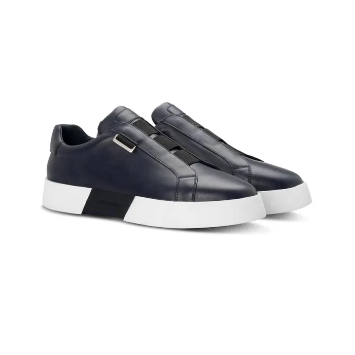Sneakers Men Moreschi Blue Leather Sneaker