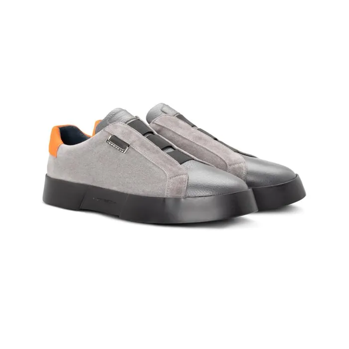 Sneakers Men Moreschi Grey Leather Sneaker