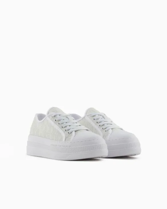 Sneakers With Allover Logo White Women Armani Sneakers Sneakers With Allover Logo White Women Armani Sneakers