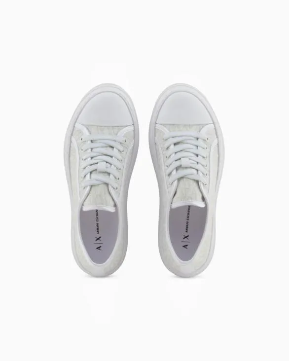 Sneakers With Allover Logo White Women Armani Sneakers Sneakers With Allover Logo White Women Armani Sneakers