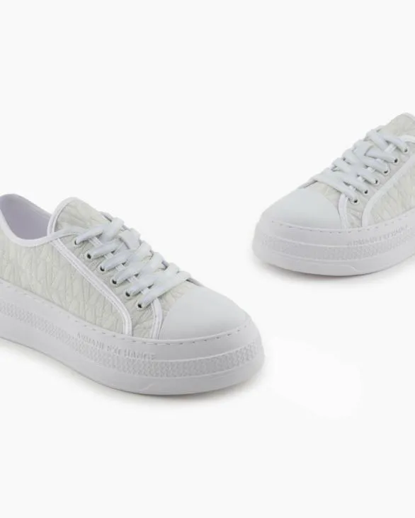 Sneakers With Allover Logo White Women Armani Sneakers Sneakers With Allover Logo White Women Armani Sneakers