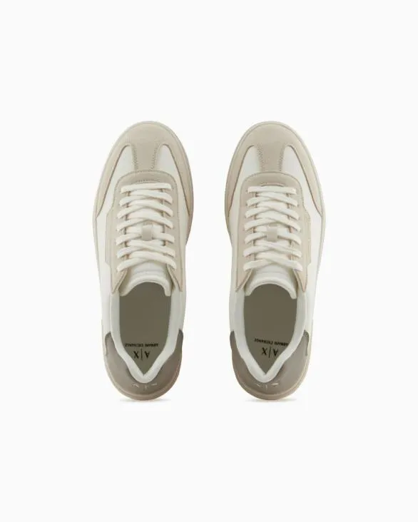 Sneakers With Contrasting Inserts Beige Men Armani Sneakers Sneakers With Contrasting Inserts Beige Men Armani Sneakers