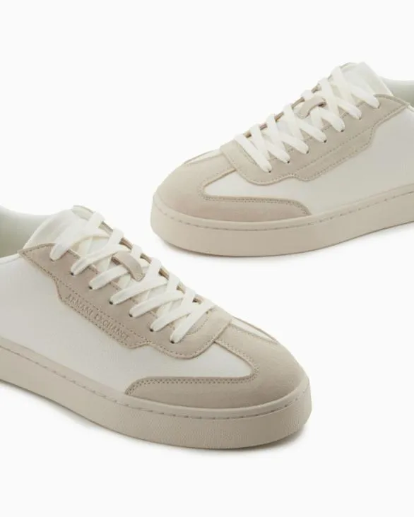 Sneakers With Contrasting Inserts Beige Men Armani Sneakers Sneakers With Contrasting Inserts Beige Men Armani Sneakers