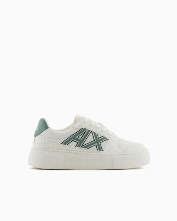Sneakers With Contrasting Logo Green Women Armani Sneakers