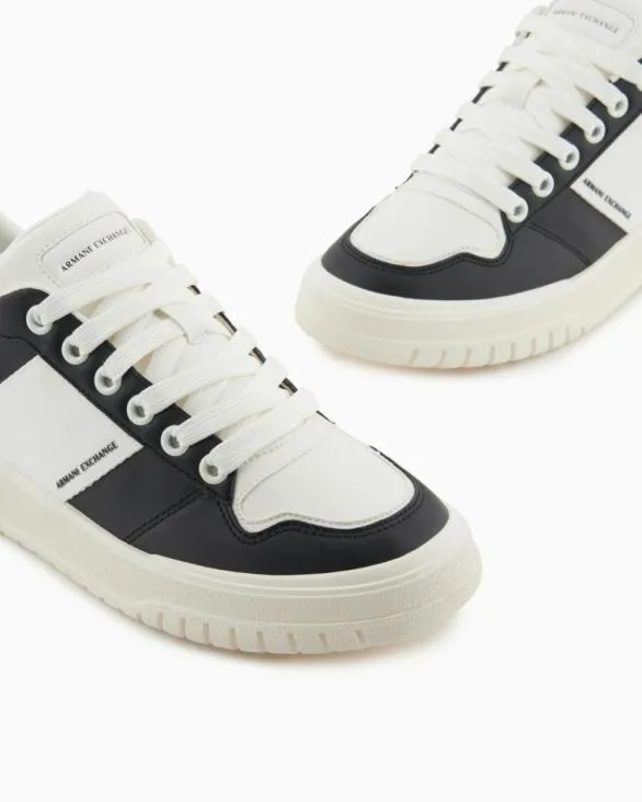 Sneakers With Contrasting Side Band Black Men Armani Sneakers Sneakers With Contrasting Side Band Black Men Armani Sneakers