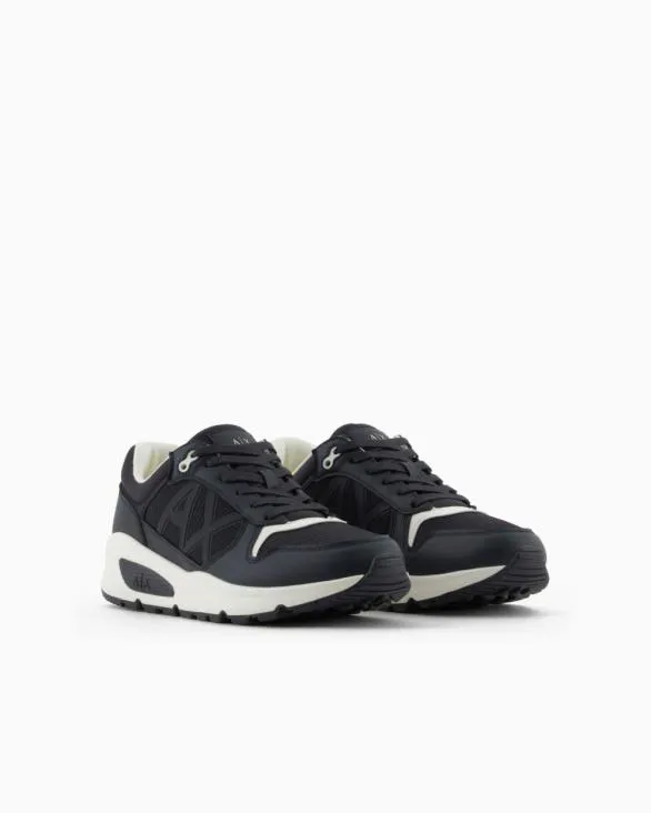 Sneakers With Side Logo And Contrasting Inserts Navyblue Men Armani Sneakers Sneakers With Side Logo And Contrasting Inserts Navyblue Men Armani Sneakers