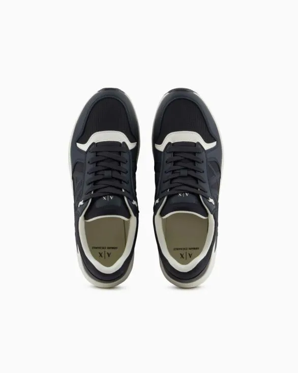 Sneakers With Side Logo And Contrasting Inserts Navyblue Men Armani Sneakers Sneakers With Side Logo And Contrasting Inserts Navyblue Men Armani Sneakers