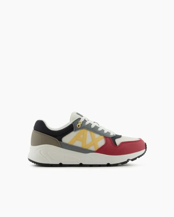 Sneakers With Side Logo And Contrasting Inserts Patterned Men Armani Sneakers