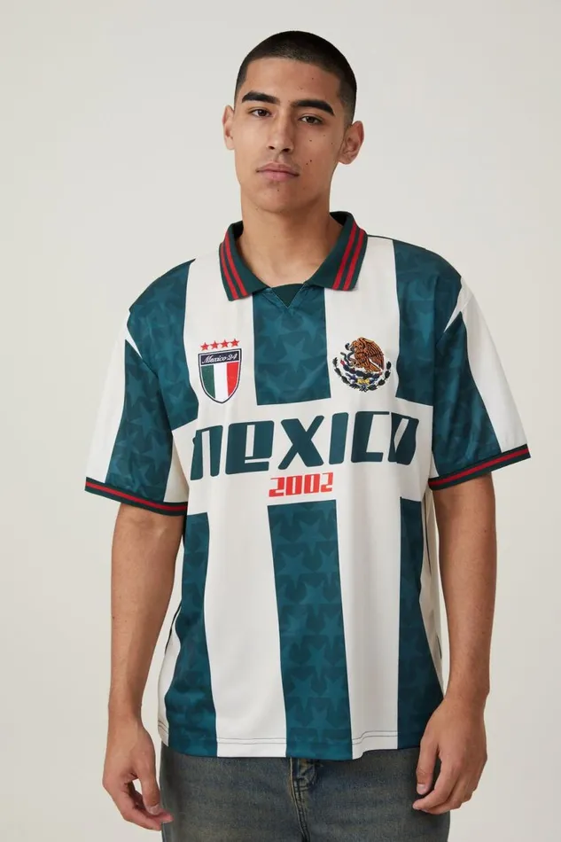 Soccer Jersey Pineneedle Green Vintage White mexico 2002 Men Cotton On Tees and Tanks