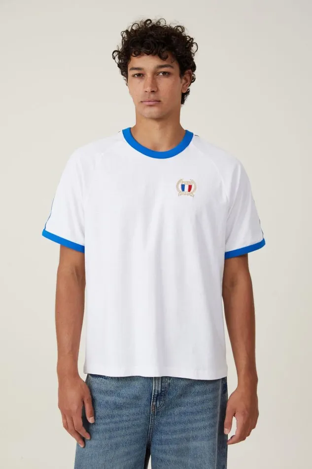 Soccer TShirt Whiteskydiver Blue Men Cotton On Tees and Tanks