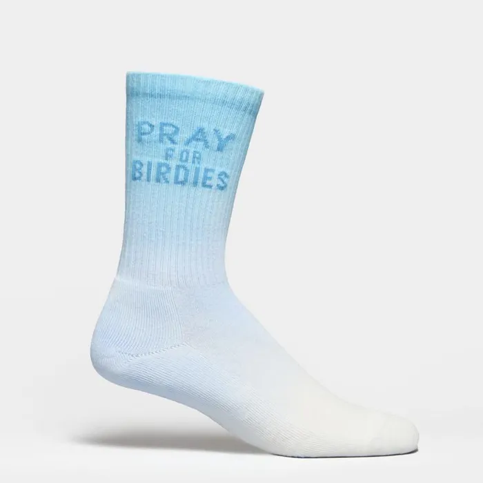 Socks Women GFORE PRAY FOR BIRDIES CREW SOCK Snow Breeze
