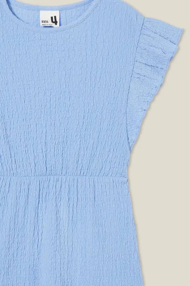 Sonia Short Sleeve Dress Dusk Blue Girls Cotton On Dresses Sonia Short Sleeve Dress Dusk Blue Girls Cotton On Dresses