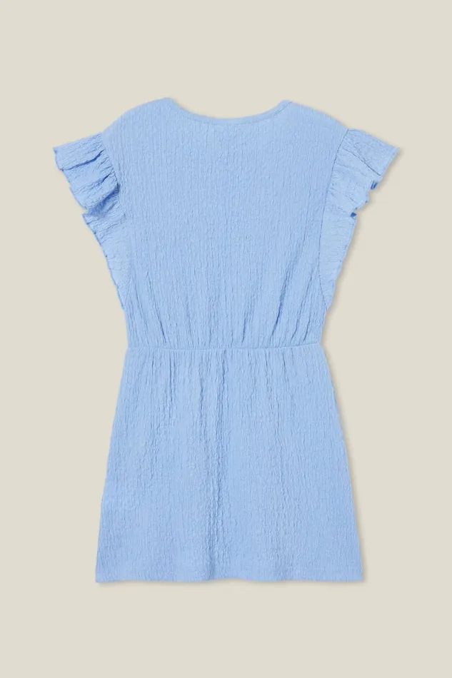 Sonia Short Sleeve Dress Dusk Blue Girls Cotton On Dresses Sonia Short Sleeve Dress Dusk Blue Girls Cotton On Dresses