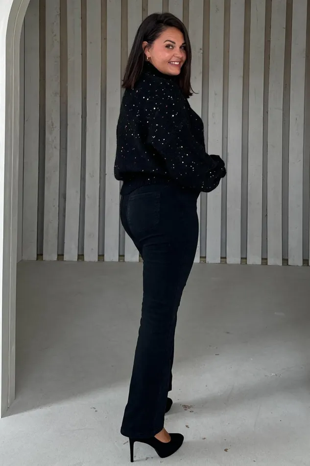 Sonya Black Speckled Sequin Knit Jumper Women Girl In Mind Knitwear Sonya Black Speckled Sequin Knit Jumper Women Girl In Mind Knitwear