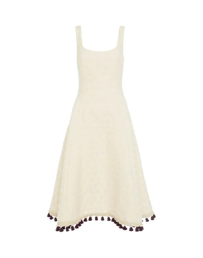 Sophia Dress Embroidered Creamy Women La Double J Dresses Sophia Dress Embroidered Creamy Women La Double J Dresses