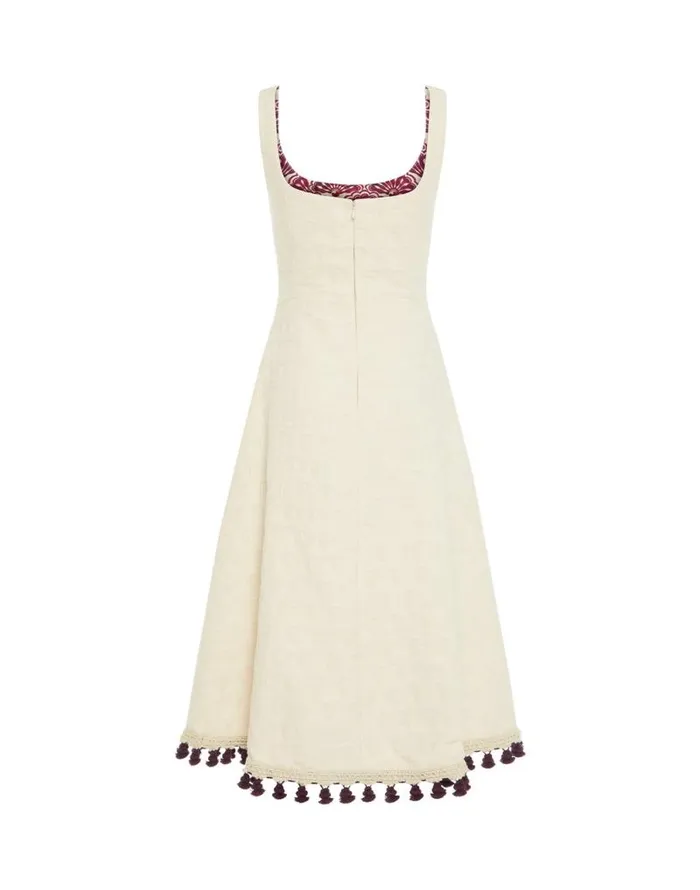 Sophia Dress Embroidered Creamy Women La Double J Dresses Sophia Dress Embroidered Creamy Women La Double J Dresses