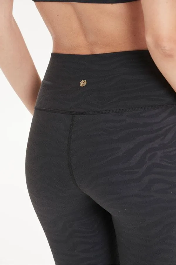 Sosandar Activewear Women Black Embossed Zebra Print High Waisted Activewear Leggings Black Sosandar Activewear Women Black Embossed Zebra Print High Waisted Activewear Leggings Black